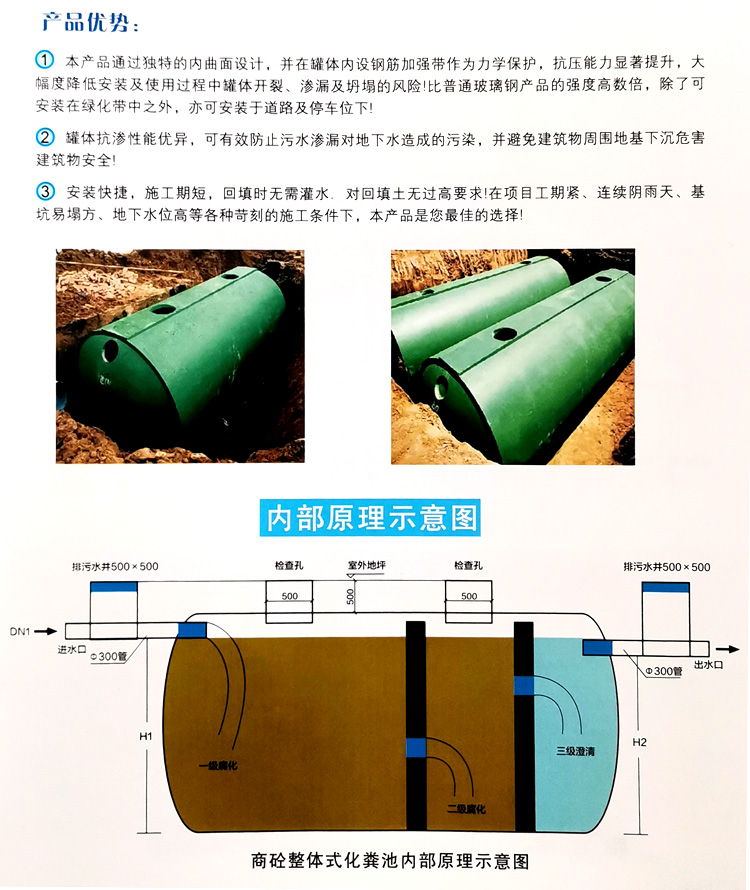 成都玻璃钢化粪池